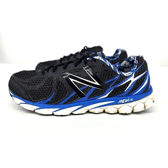 New Balance Shoe Men 12 RevLite 3190 Running Sneakers Black Blue - Picture 1 of 8